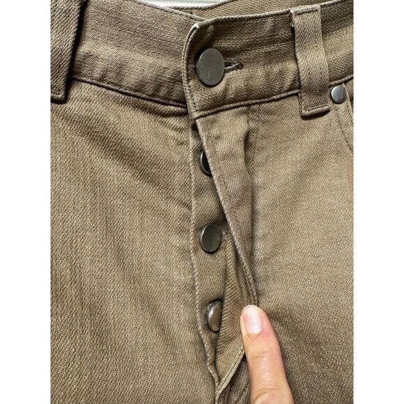 COS Mid-Rise Relaxed Fit Wide Leg Khaki Jeans, Button Fly, Sz 30 - Picture 4 of 9